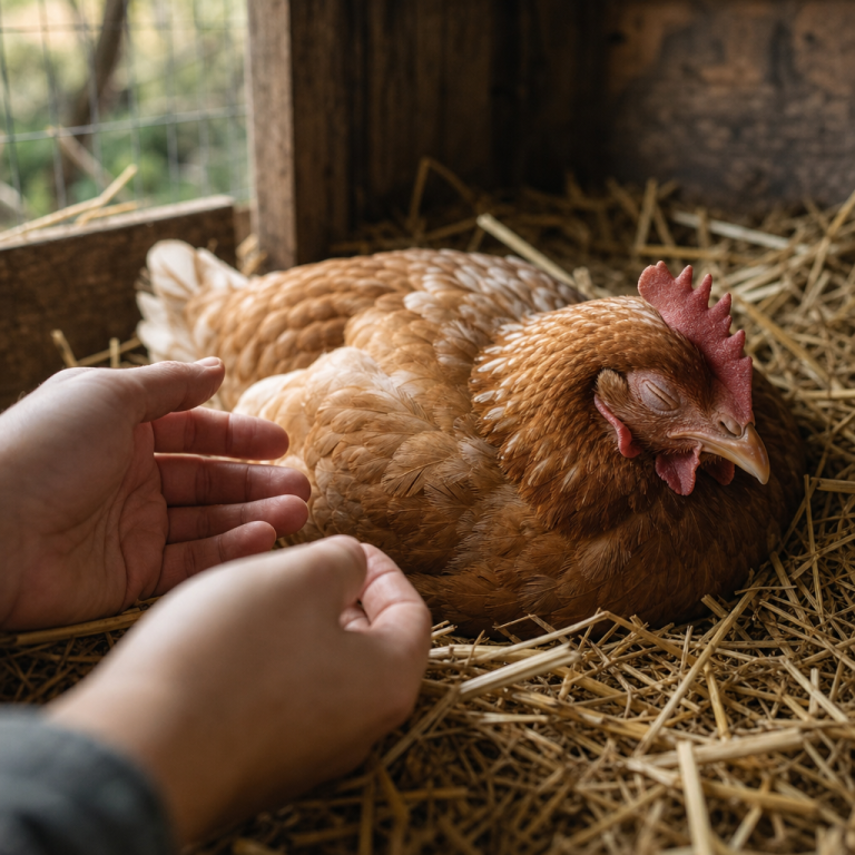 Ma poule ne bouge plus et ferme les yeux : que faire ?